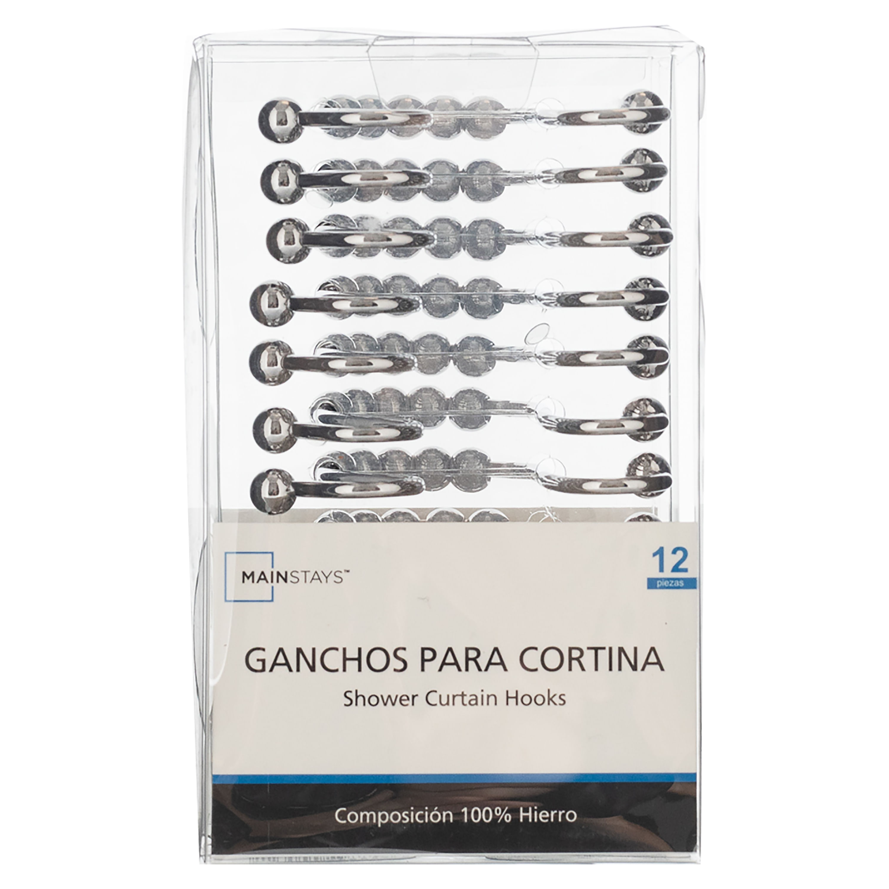 Ganchos Mainstays Para Cortina Cristal metálico - Unidad