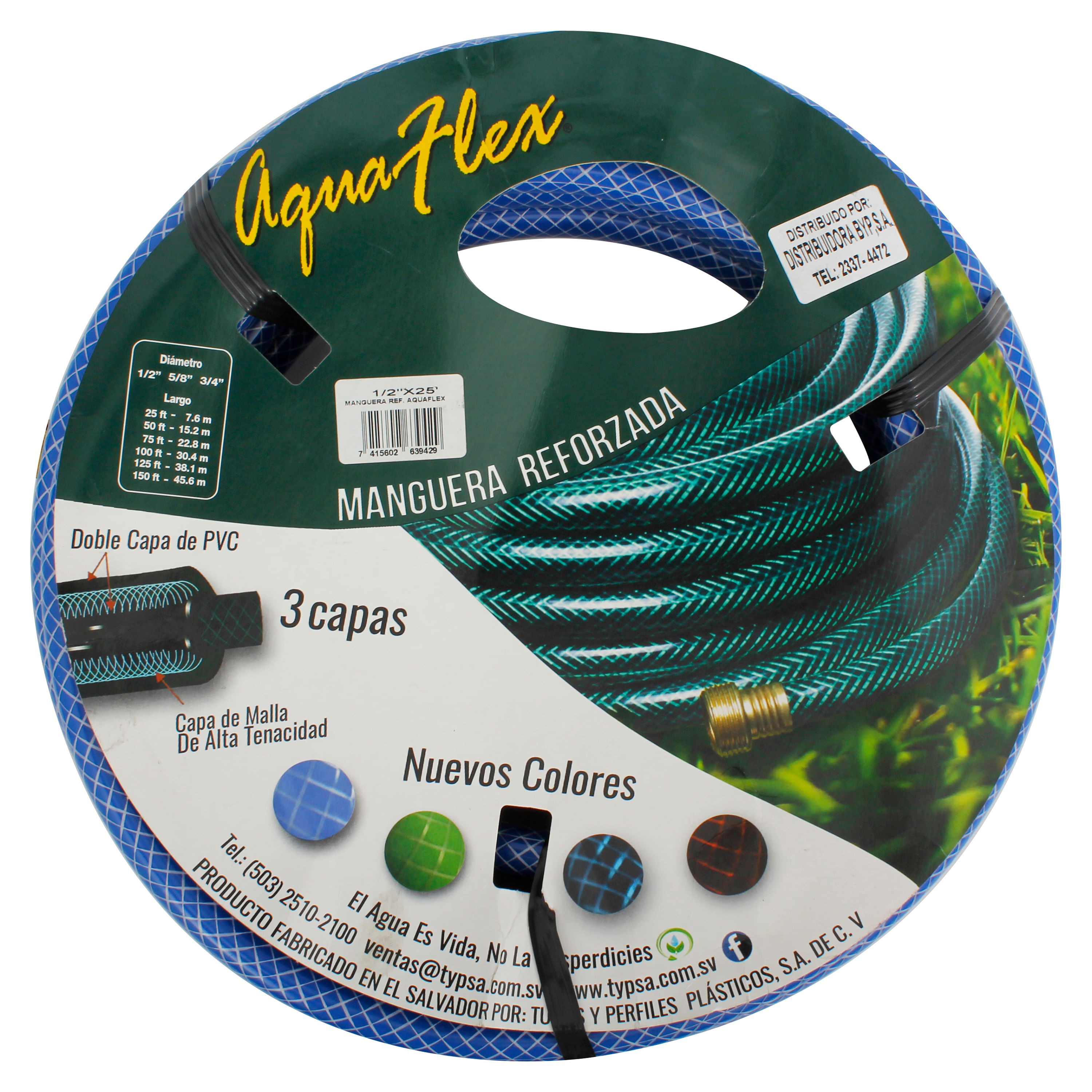 Manguera Reforzada Jardin 25 Pies
