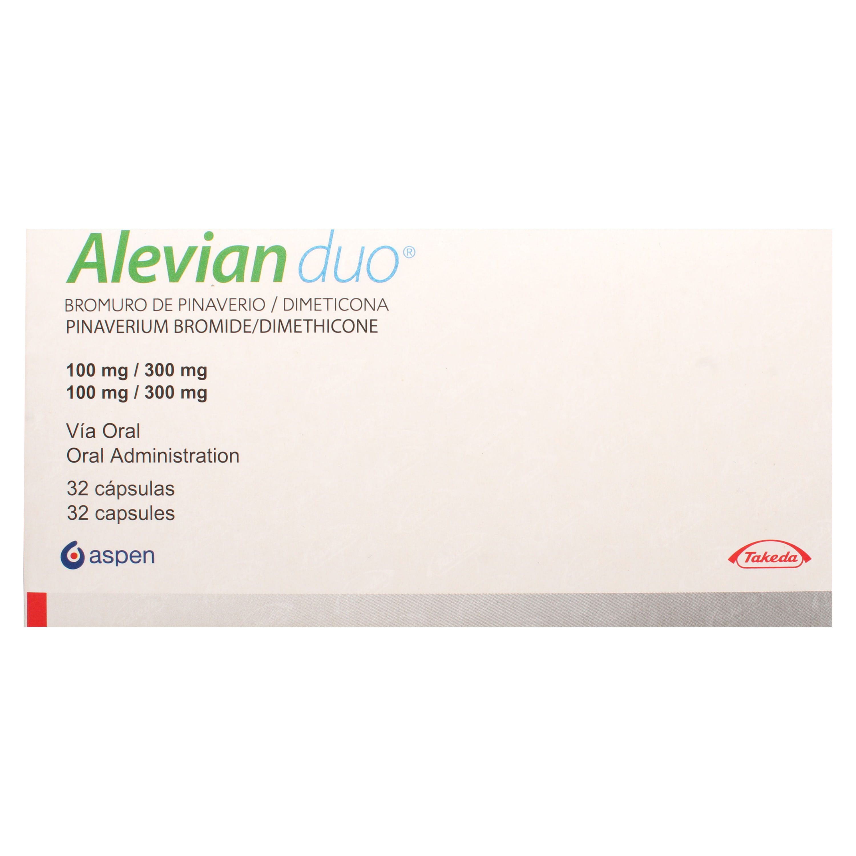 Alevian duo 100/300mg caja 32 cápsulas - Precio indicado por cápsula
