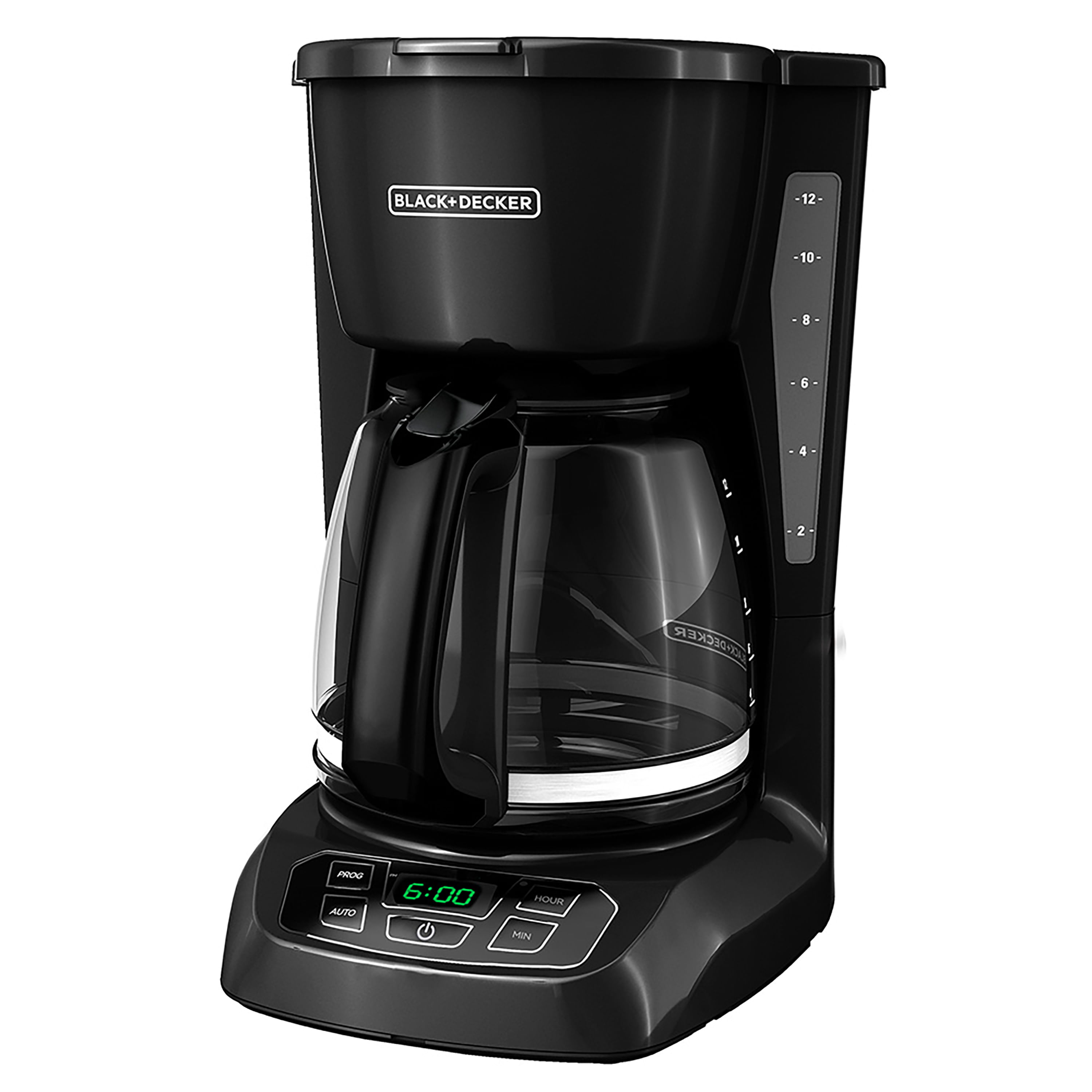 Cafetera programable Black & Decker negra CM1105B capacidad 12 tazas