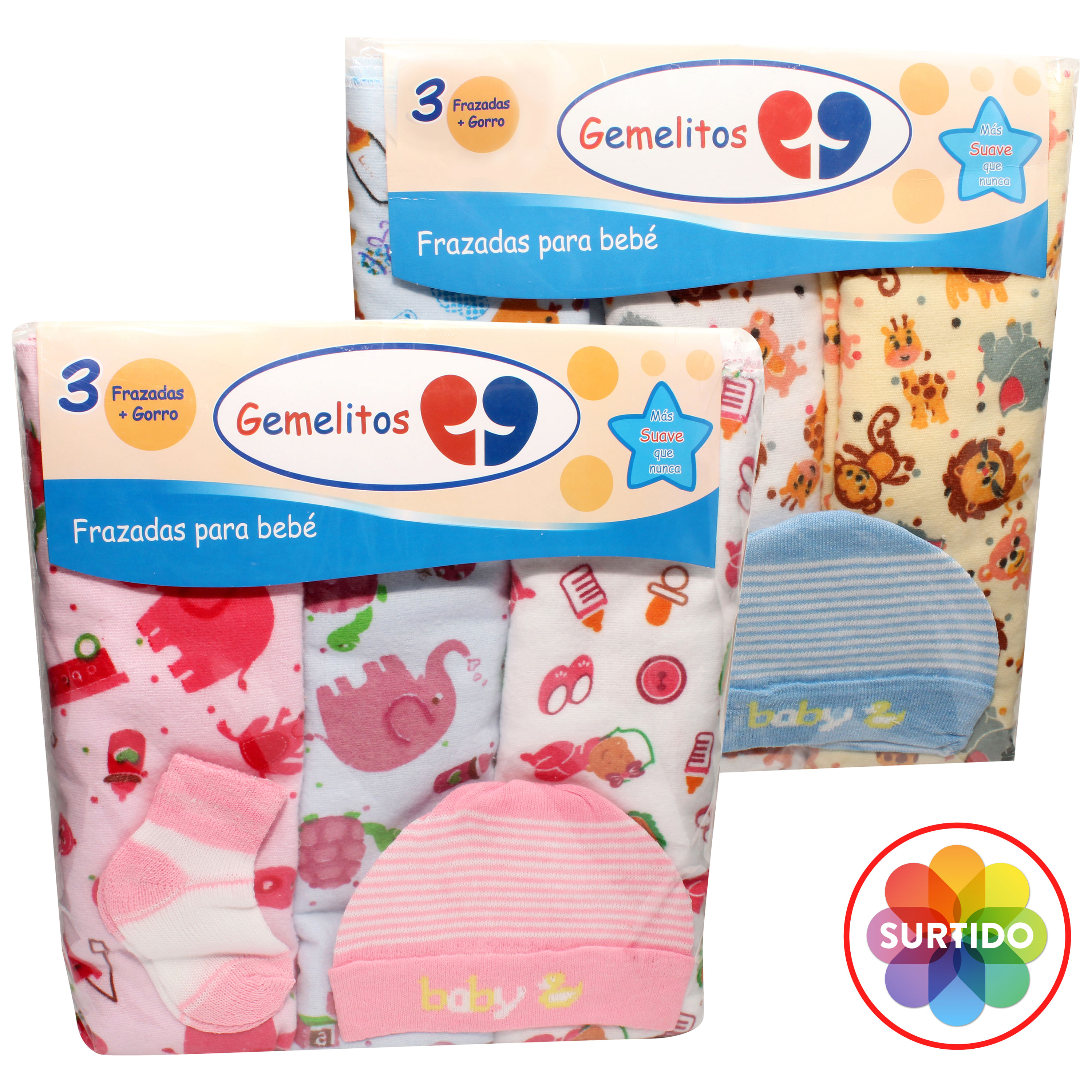 Frazada Gemelitos - Set De 3 Unidades