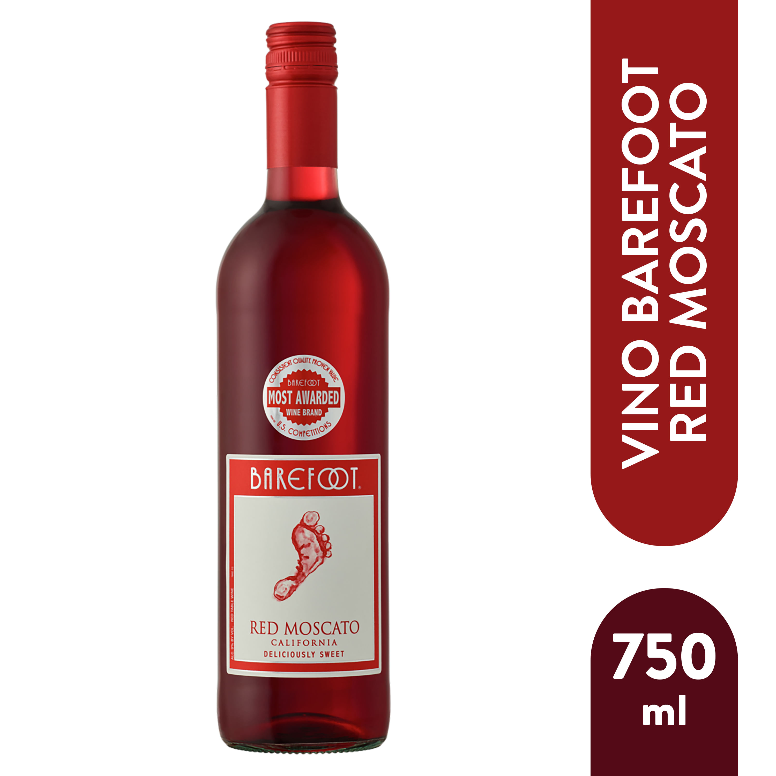 Vino Barefoot Red Moscato - 750 ml