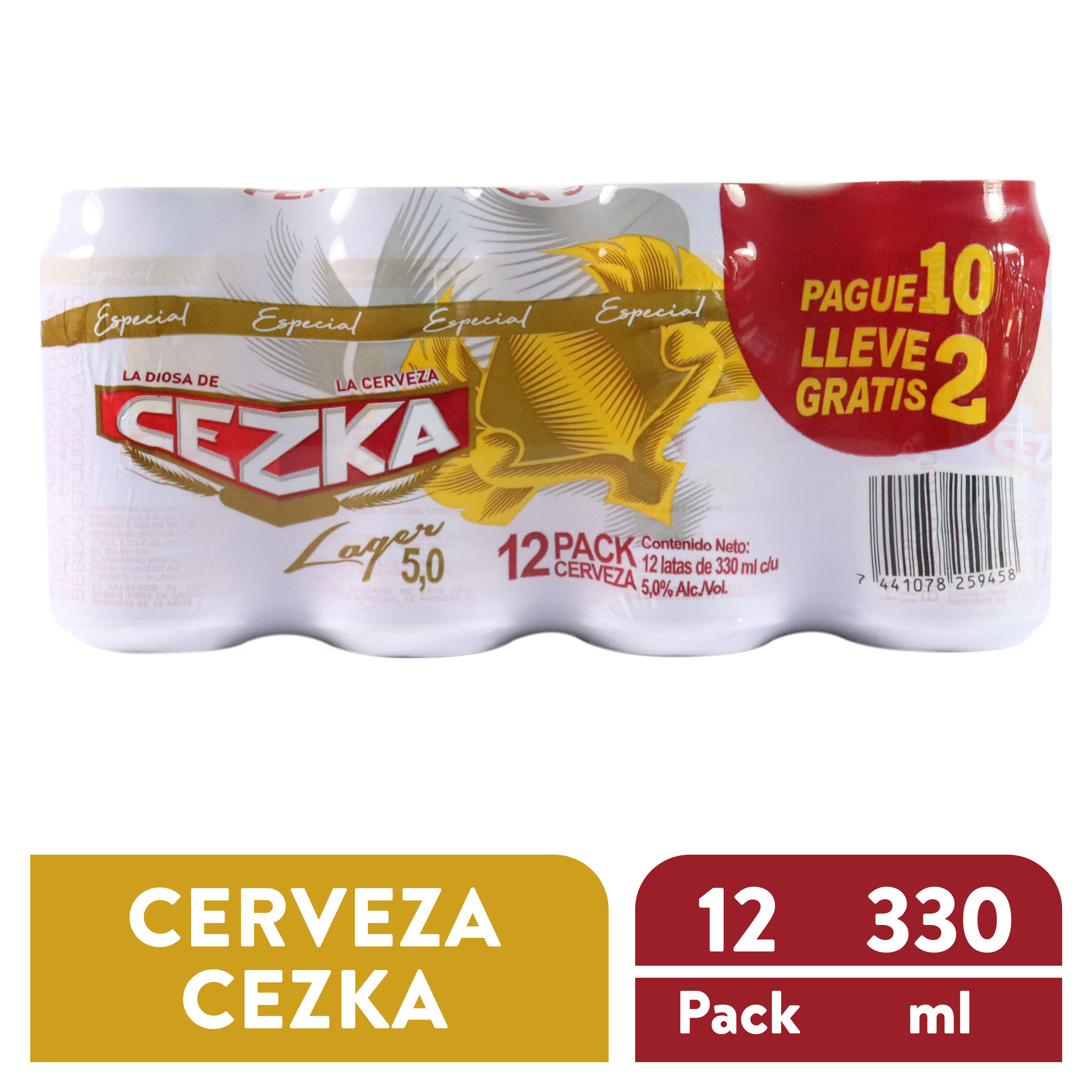 Cervez Cezka 12 Pack Lata - 3960 ml