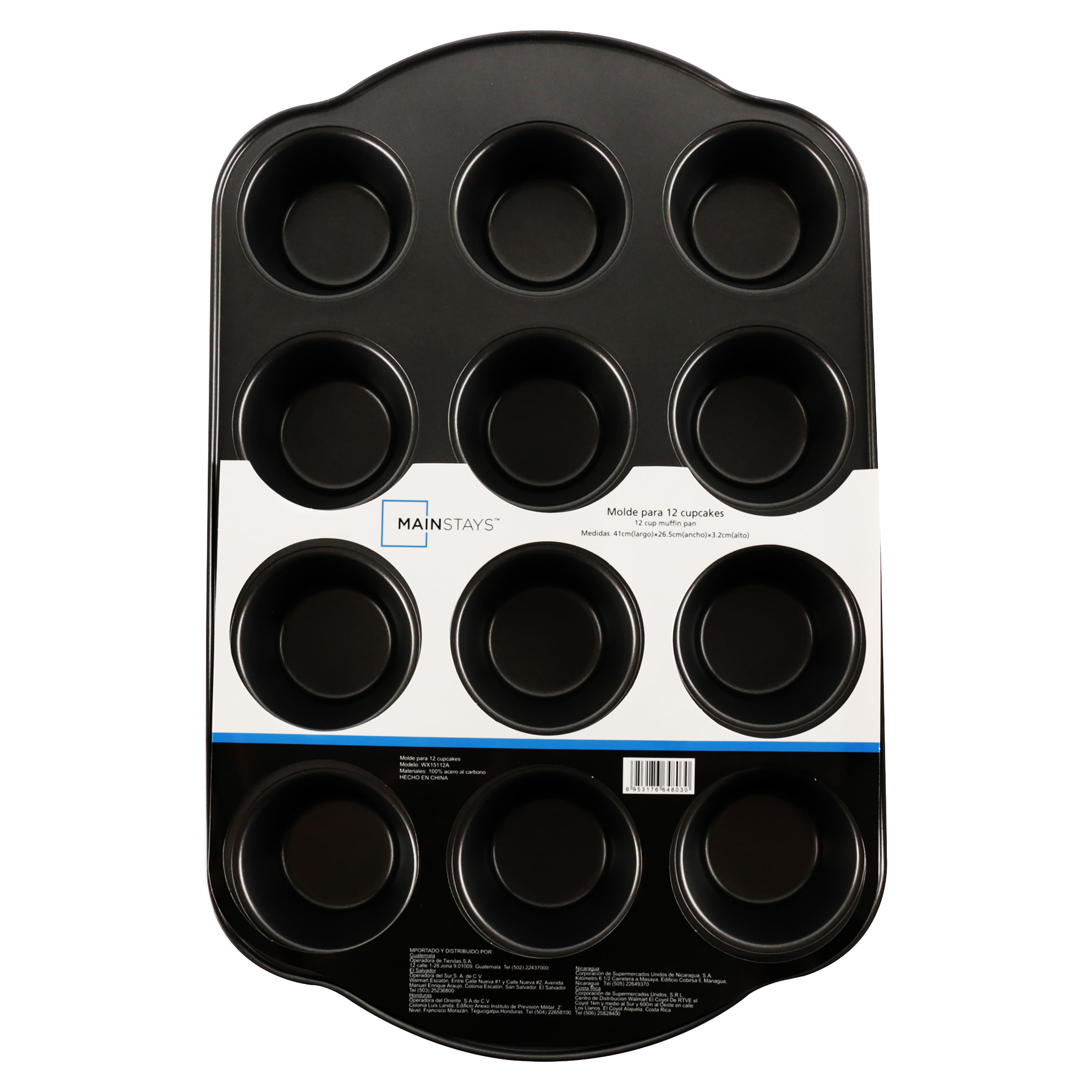 Molde Mainstays para 12 cupcakes