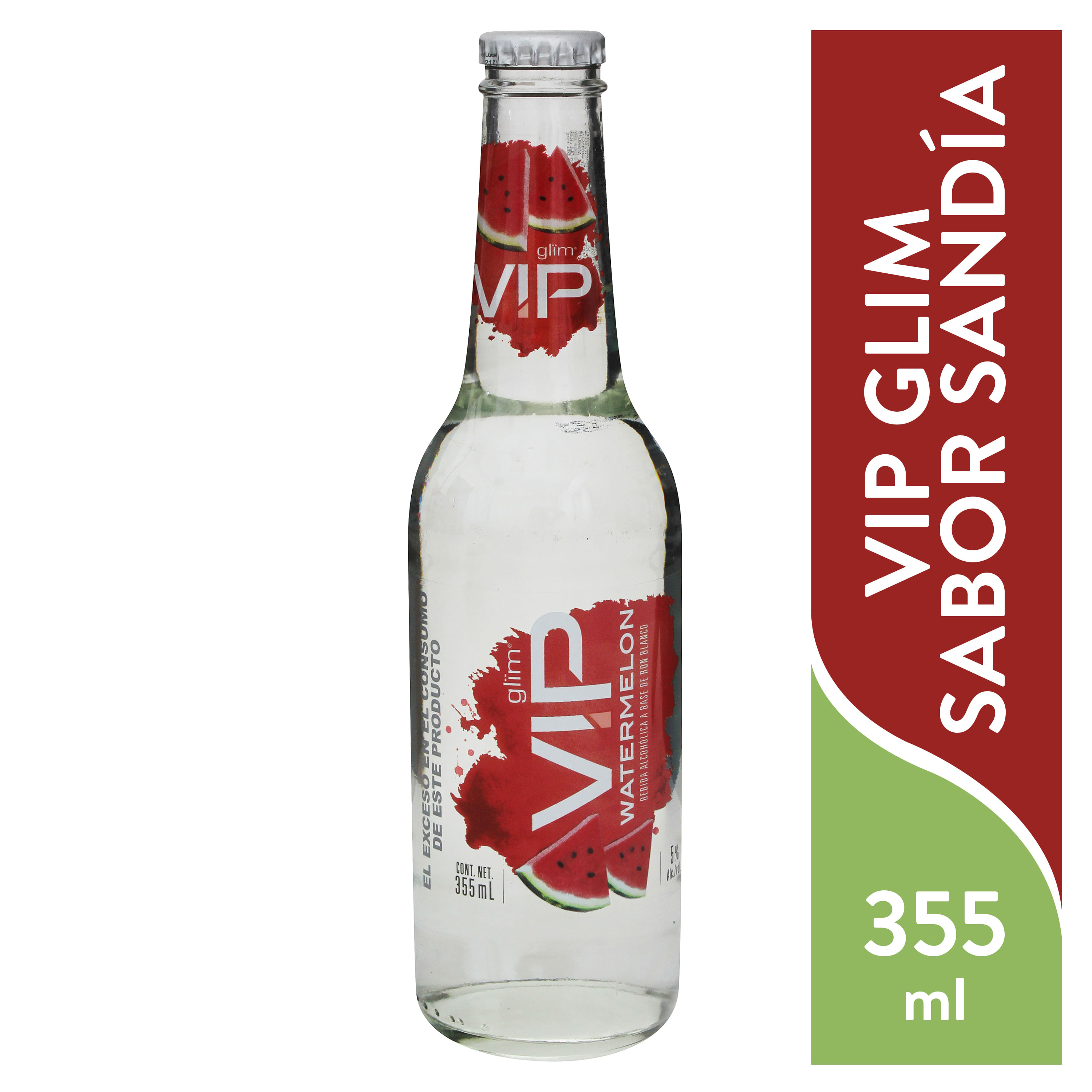 Bebida alcohólica Vip Glim sabor sandía - 355 ml