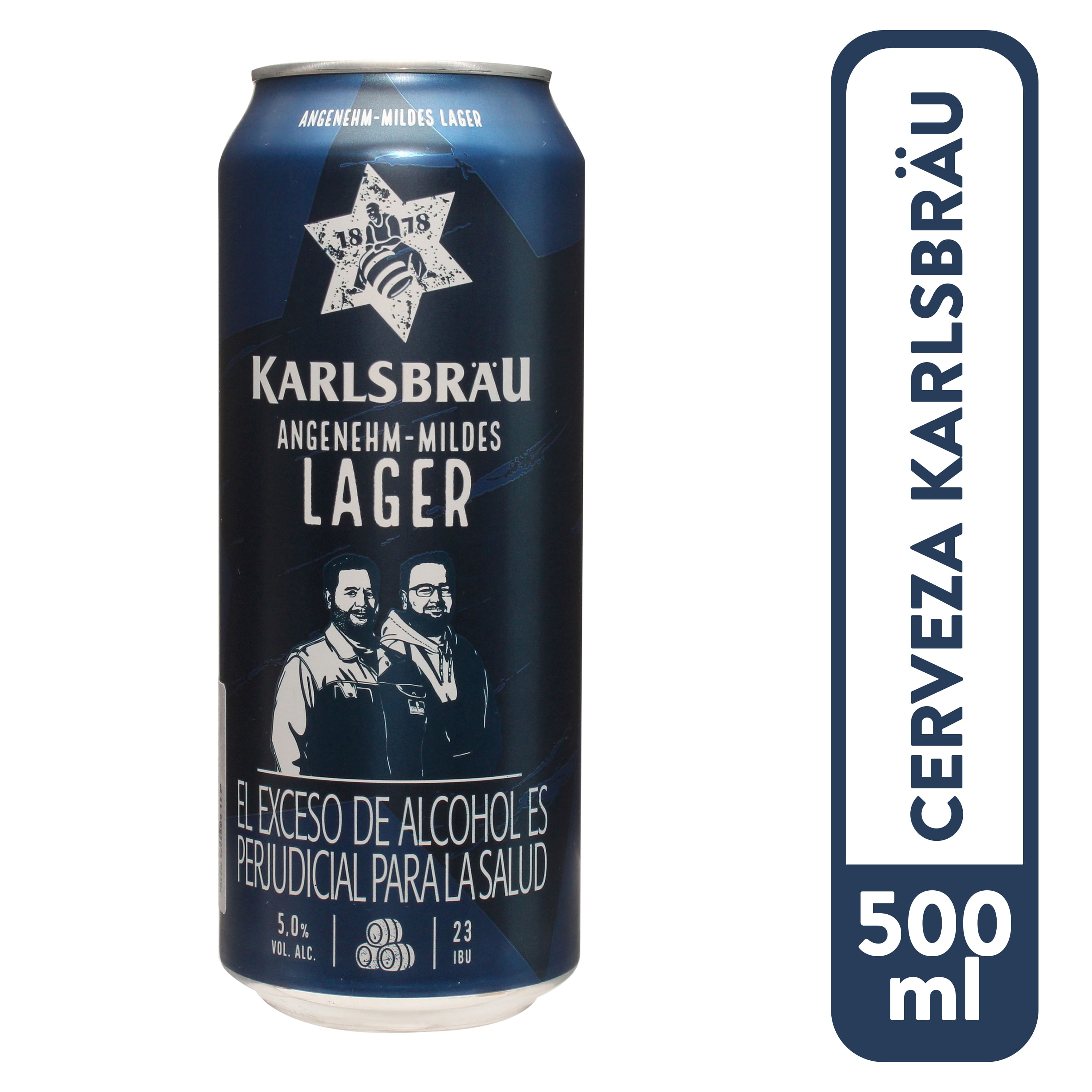 Cerveza Karlsbrau Lager 5.0 Alc 500 ml