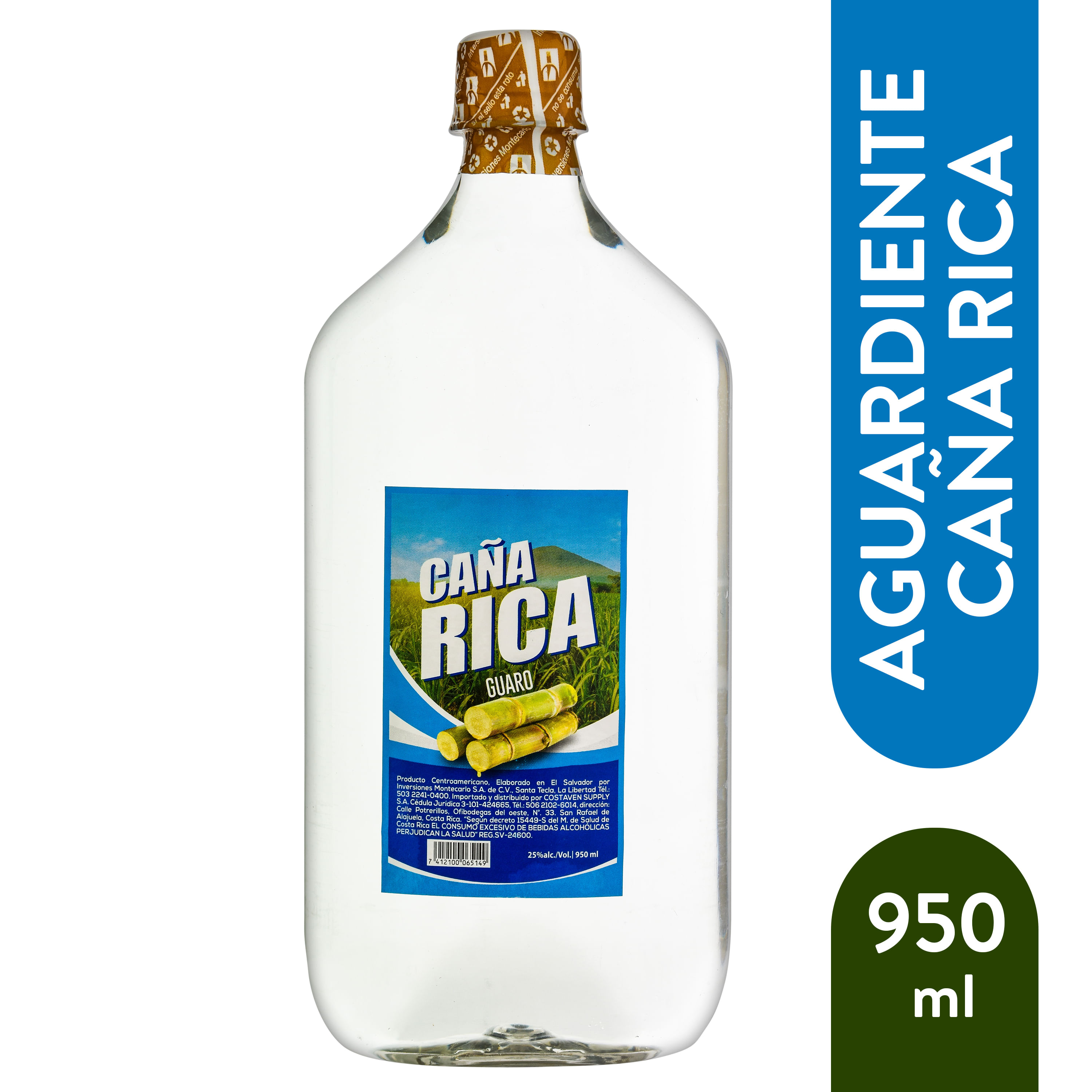 Aguardiente Cana Rica Pet 95O ml