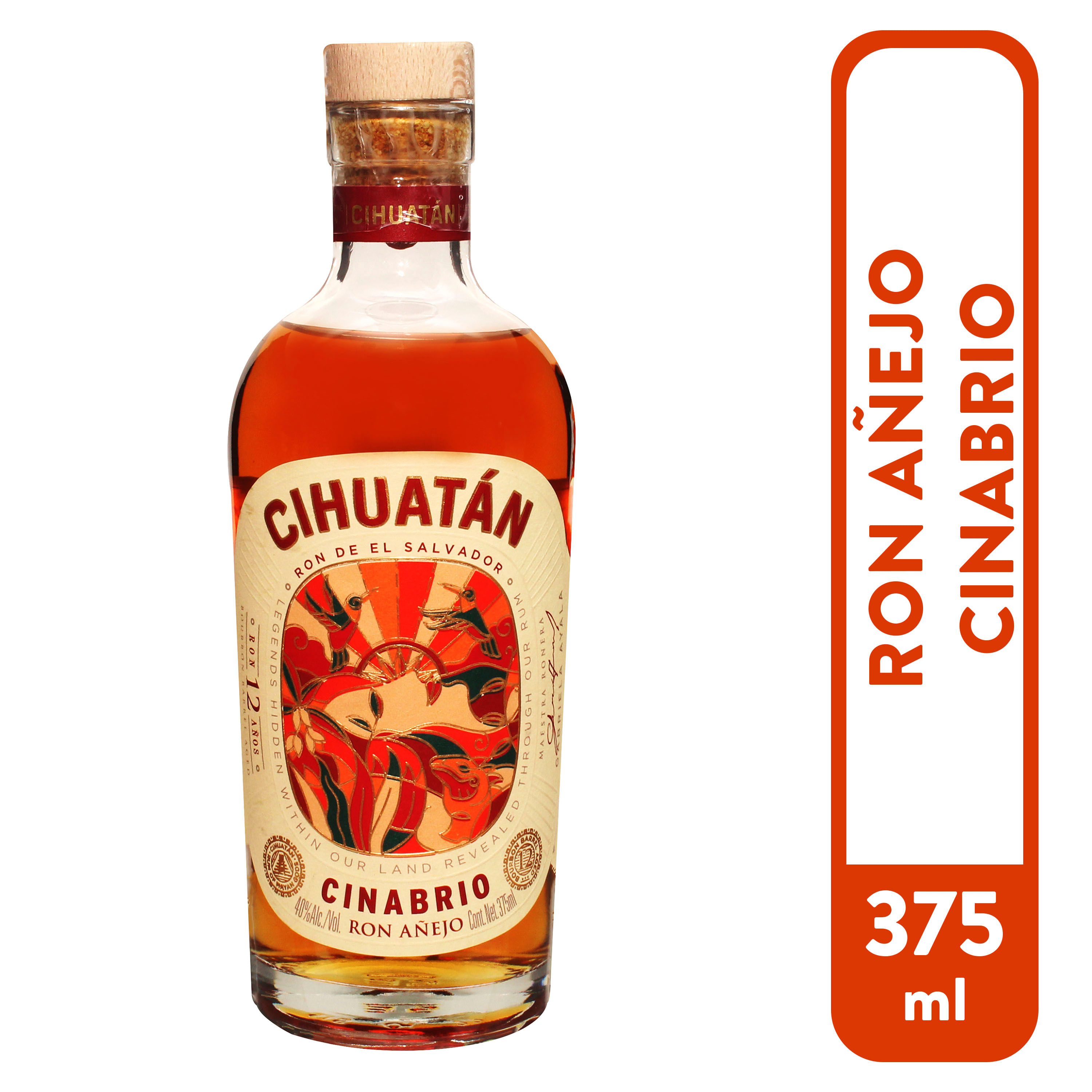 Ron Cihuatan Cinabrio 12 Años - 375 ml