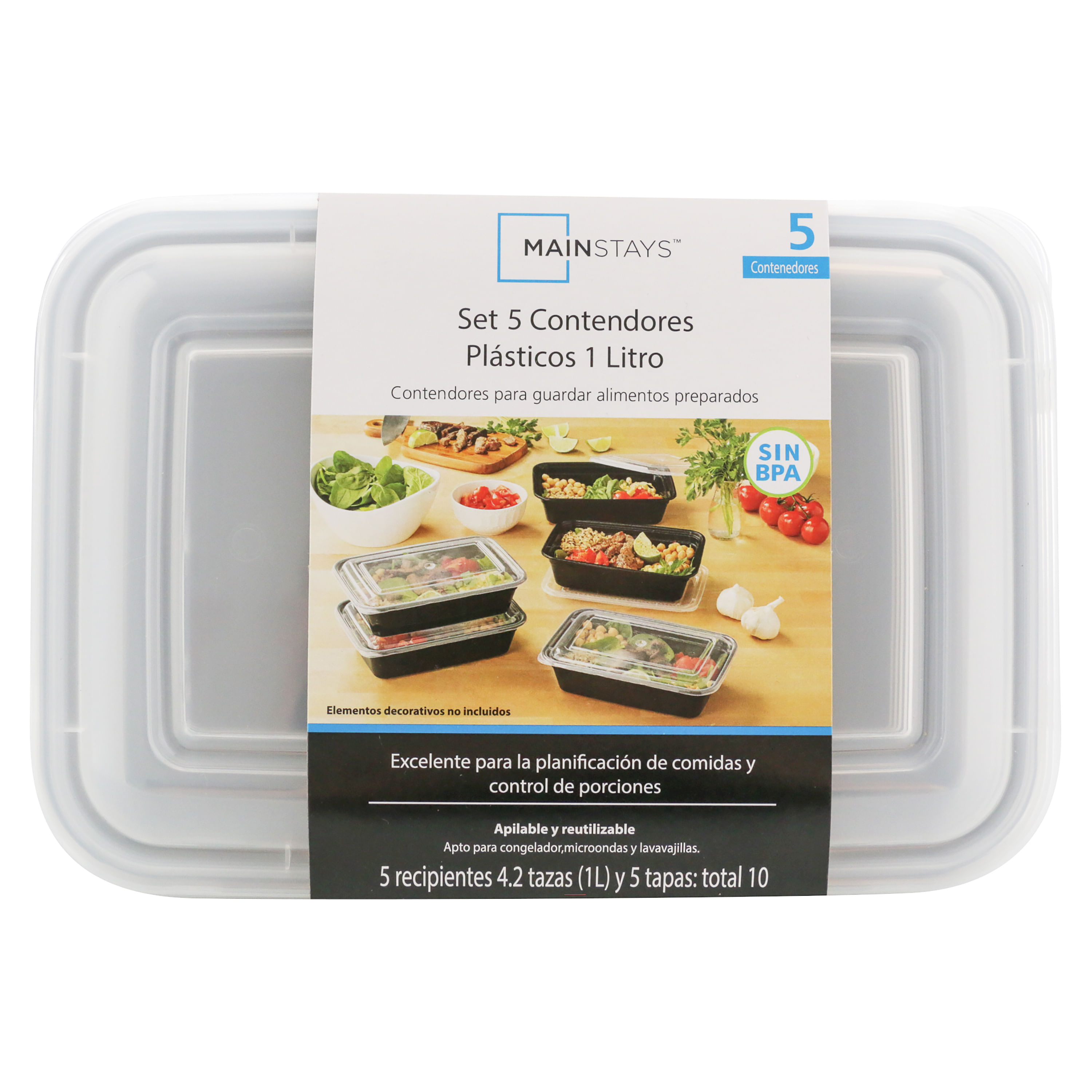 Set 2 Hermeticos 910 ml Mainstays