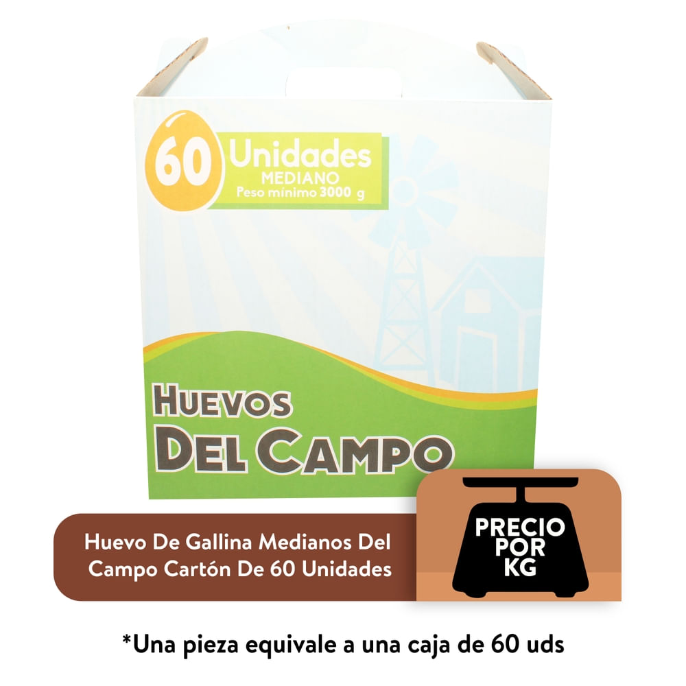 Huevo Mediano Marron Del Campo - 60 Unidades