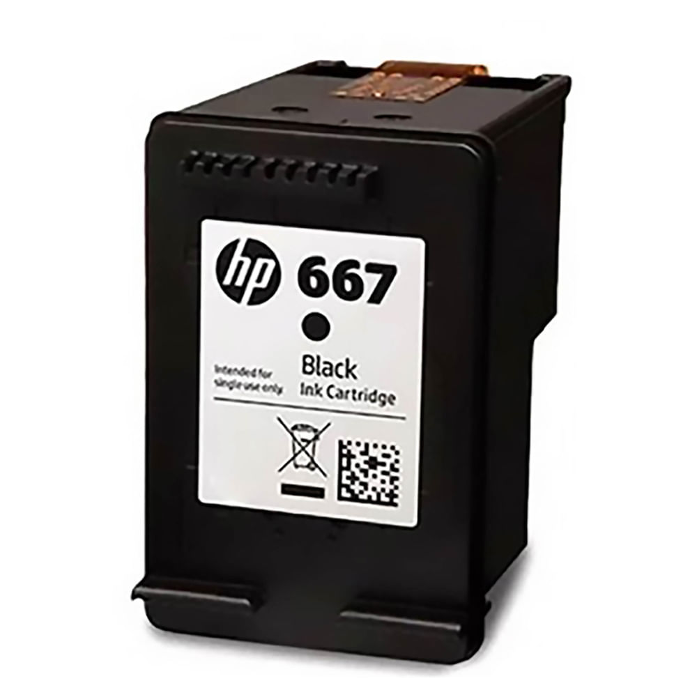 Cartucho De Tinta Hp 667 Negro