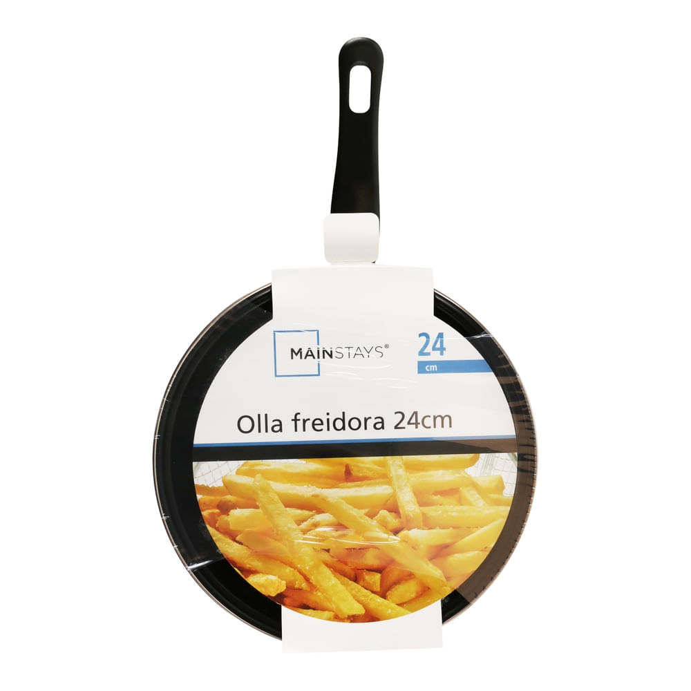 Olla Freidora Mainstays con escurridor 24 cm