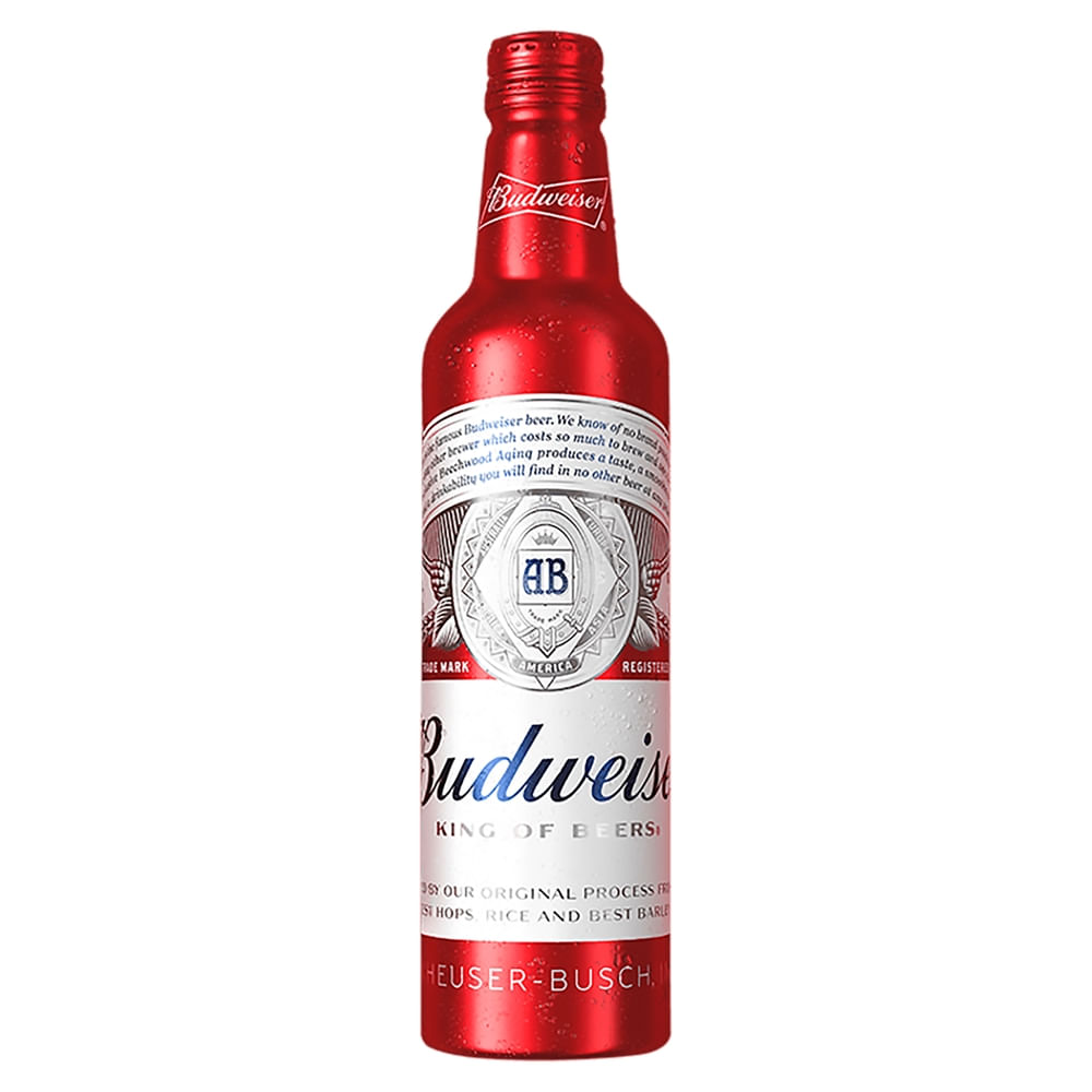 Cerveza Budweiser Aluminion Bot 473 ml