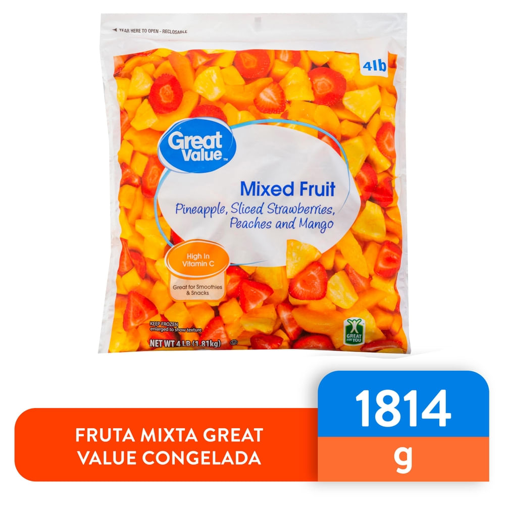 Fruta Mixta Great Value Congelada - 1814 g
