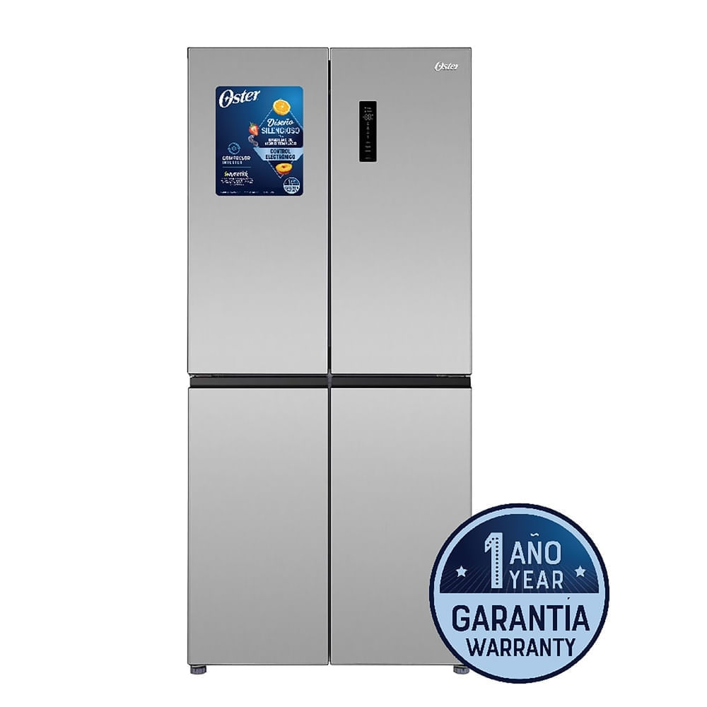Refrigeradora Multidoor Oster OS-MNFT17SSEI panel táctil capacidad 470 L