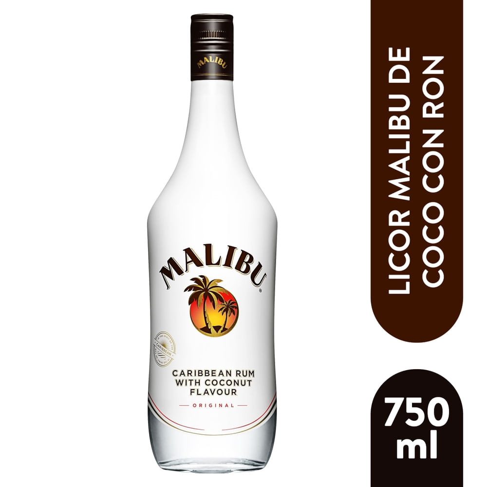 Licor de coco Malibú con ron - 750 ml