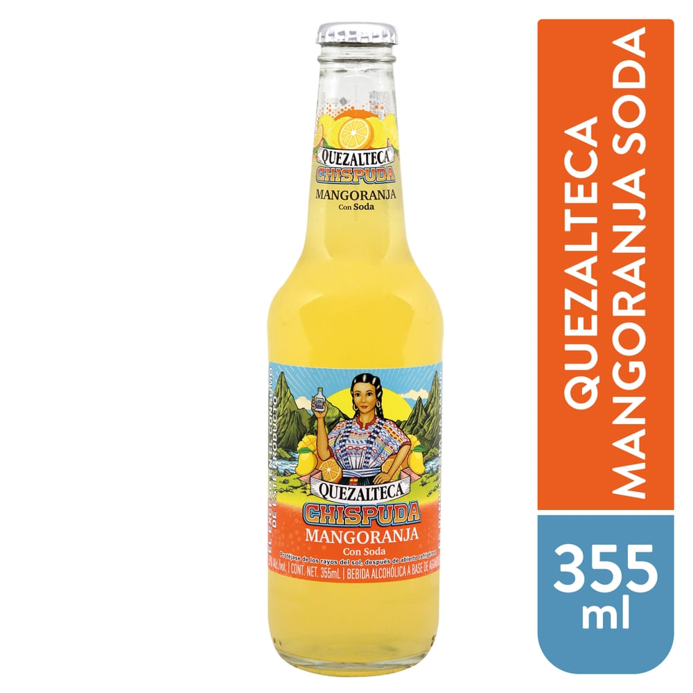 Bebida alcohólica Quezalteca Chispuda Mangoranja - 355 ml