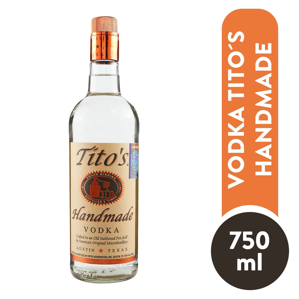 Vodka Tito's handmade award winning destilled 6 time - 750 ml