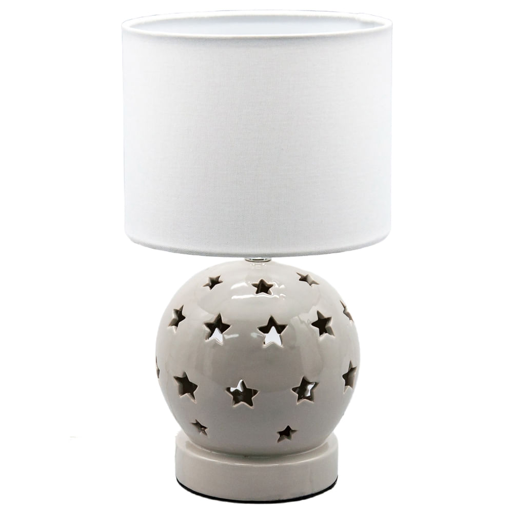 Msk Lampara Redonda Ceramica Gris Estrel