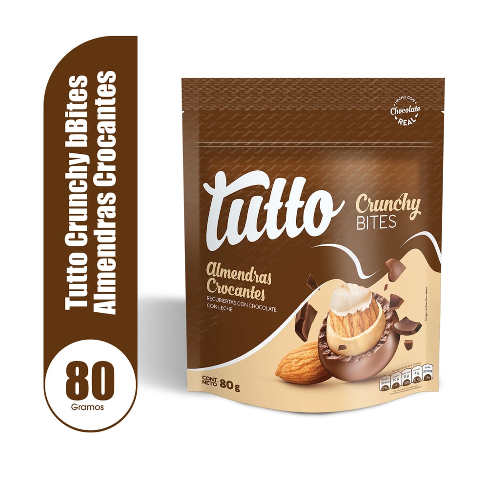 Almendras crocantes Tutto recubiertas con chocolate - 80 g
