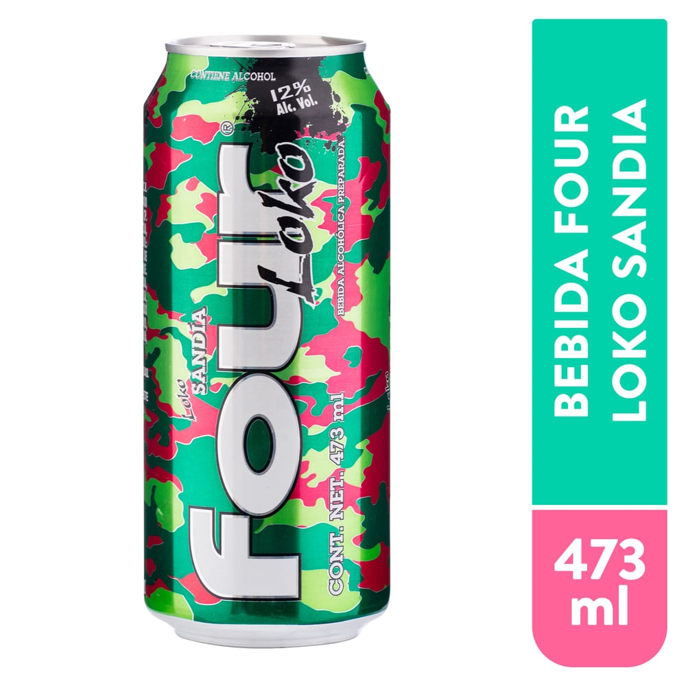 Bebida alcohólica  Four Loko Sandia - 473 ml