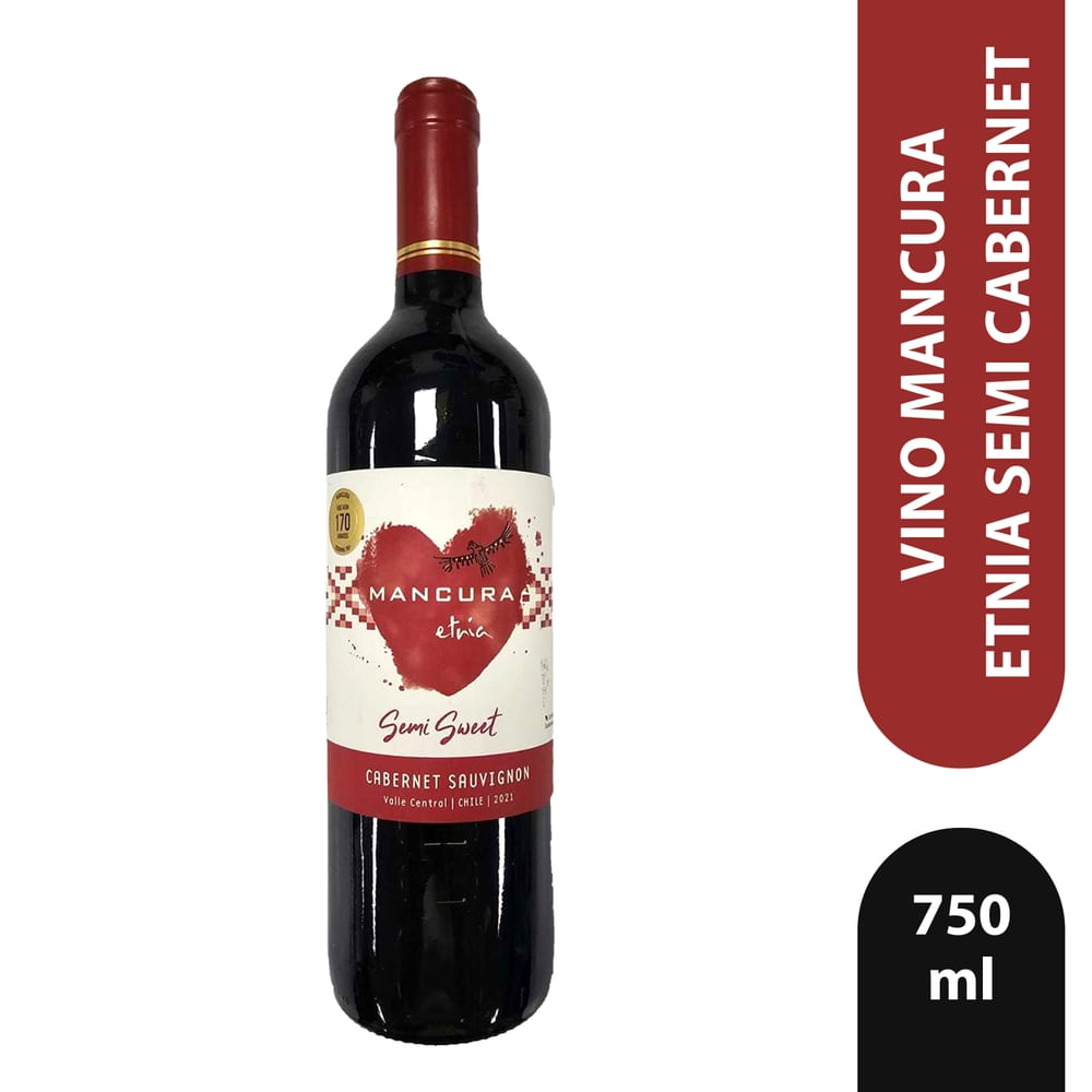 V Mancura Semi Sweet Cab Sauv 750 Ml