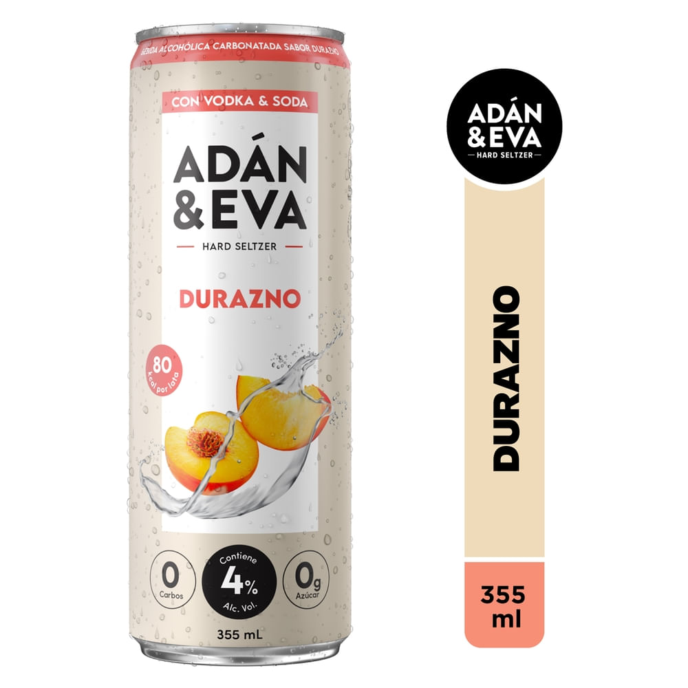 Bebida Adan Y Eva Sabor A Durazno Rosa Con Vodka - 355 ml