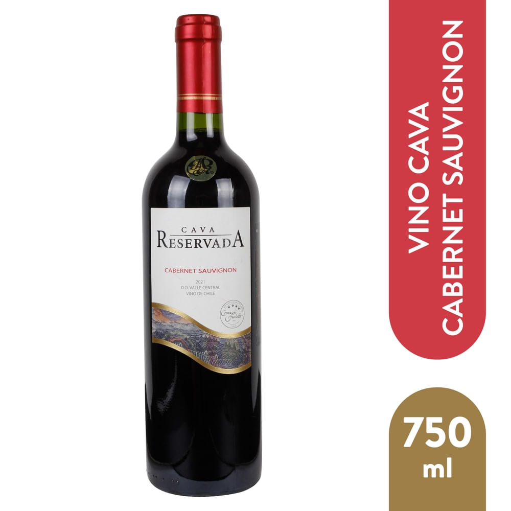 Vino tinto Cava Reservada cabernet suavignon - 750 ml