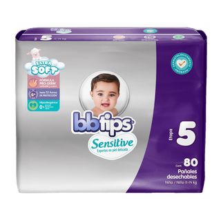 Pañal Bbtips sensitive etapa 5 - 80 Uds