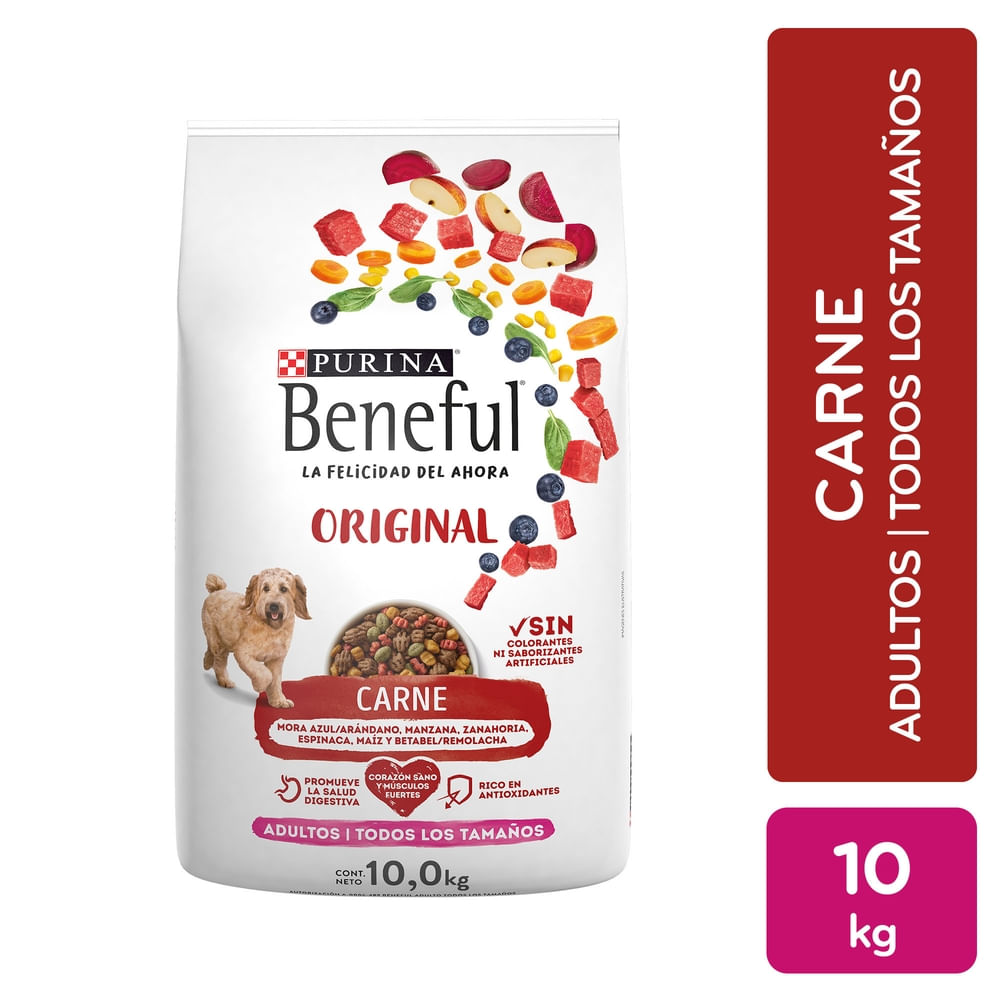 Alimento seco Purina Beneful para perro adulto sabor carne - 10 kg