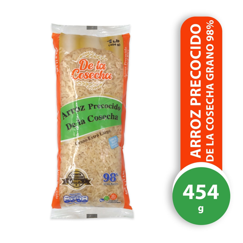 Arroz Precocido, De La Cosecha, Grano extra largo - 454 g