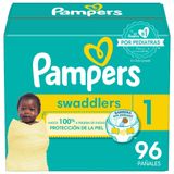 Pañales Pampers Swaddlers Talla 1 (4-6 Kg) Absorbentes - 96 Uds
