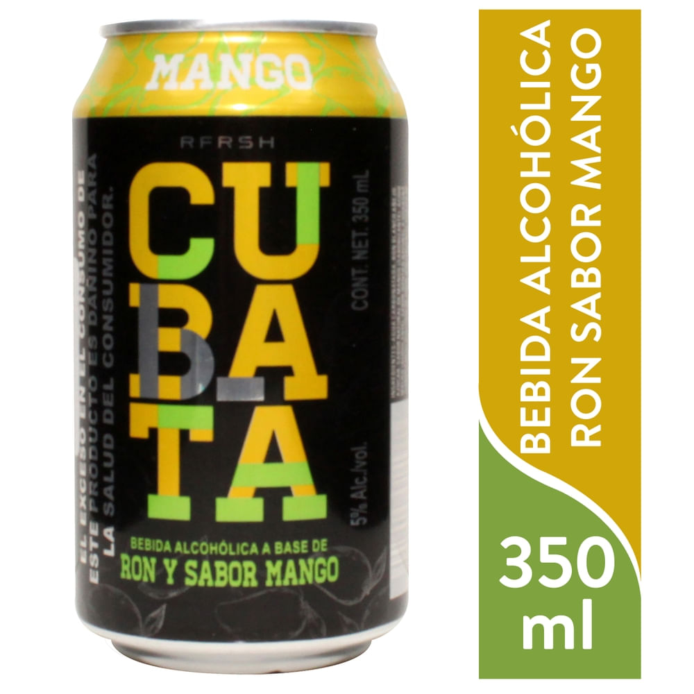 Bebida Alcohólica Cubata Ron Sabor a Mango - 350 ml