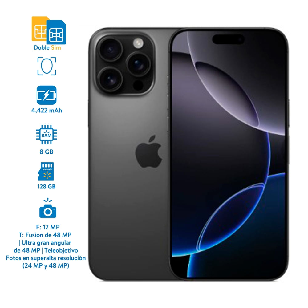 Celular Apple Iphone 16 Pro 8GB RAM 128GB Almacenamiento