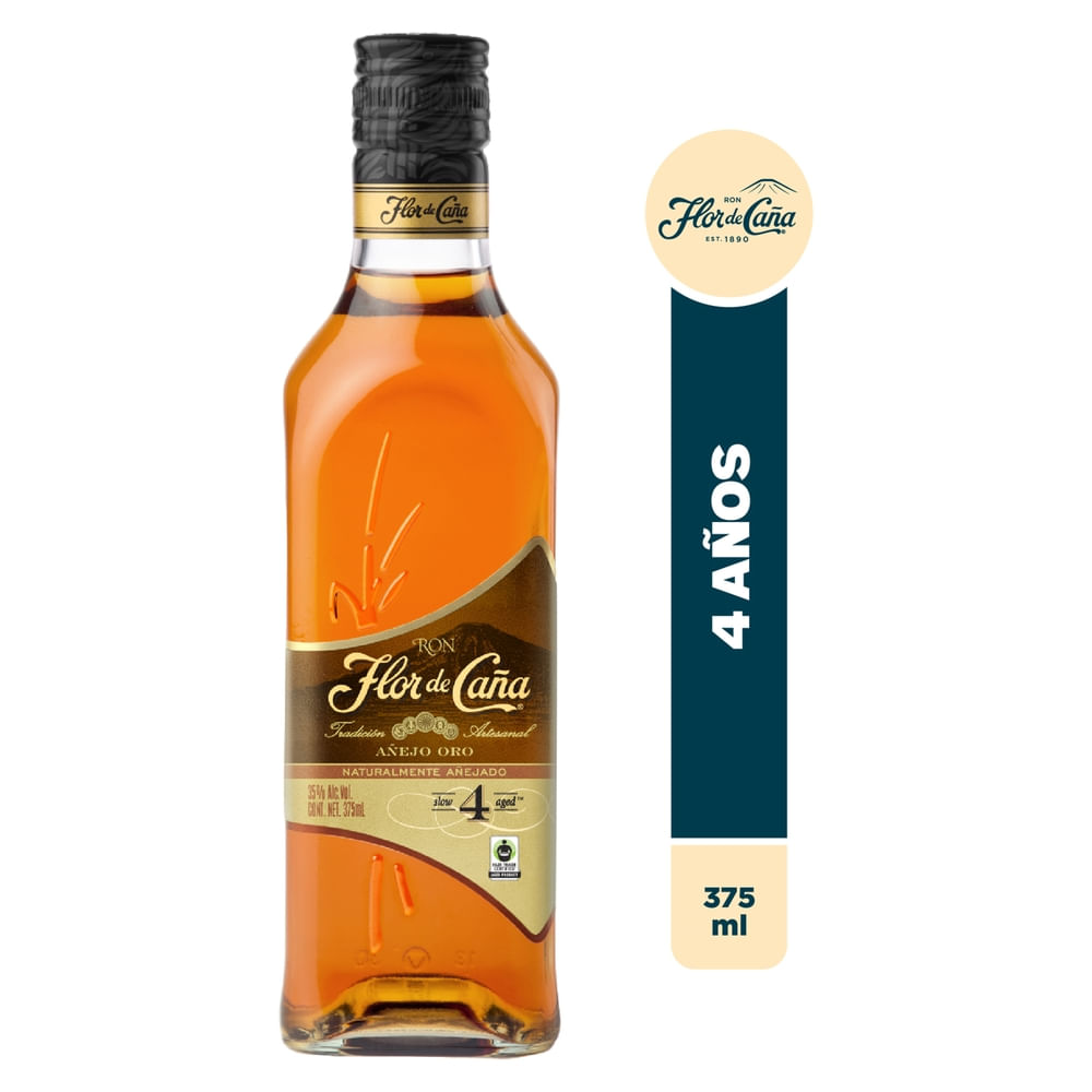 Ron Flor De Cana Oro Media Botella 375 ml