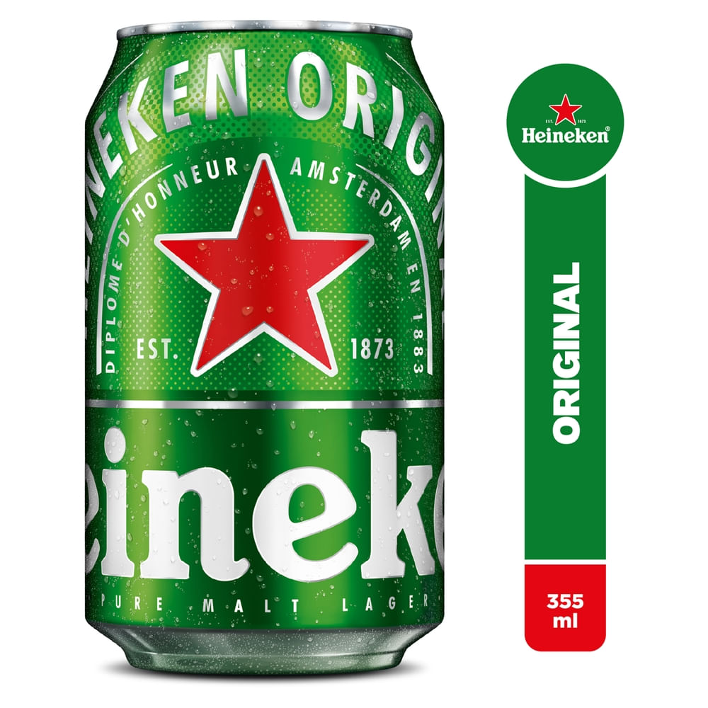 Cerveza Heineken, Lata-355 ml