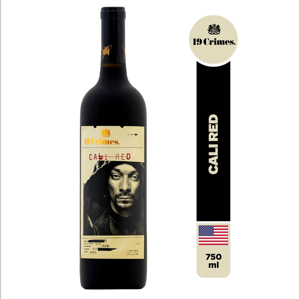 Vino tinto 19 Crimes cali red - 750 ml