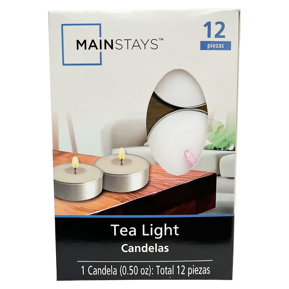 Candelas Mainstays Tealight -12 pzas