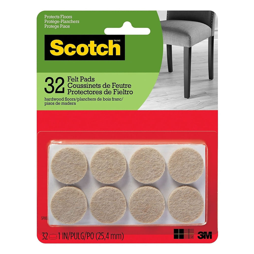 Almohadilla Fieltro Scotch Redonda - 32Uds