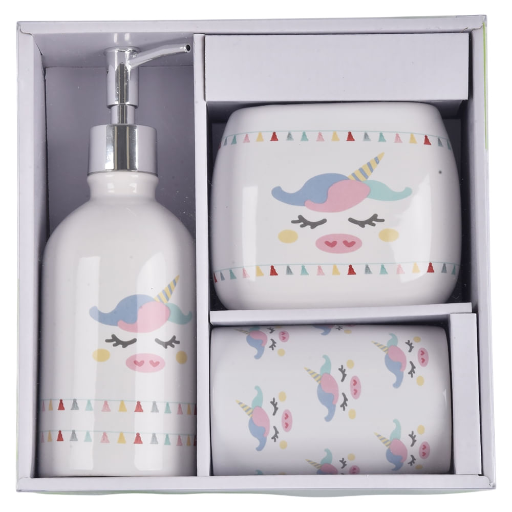 Set Mainstays Kids de baño unicornio 3 piezas