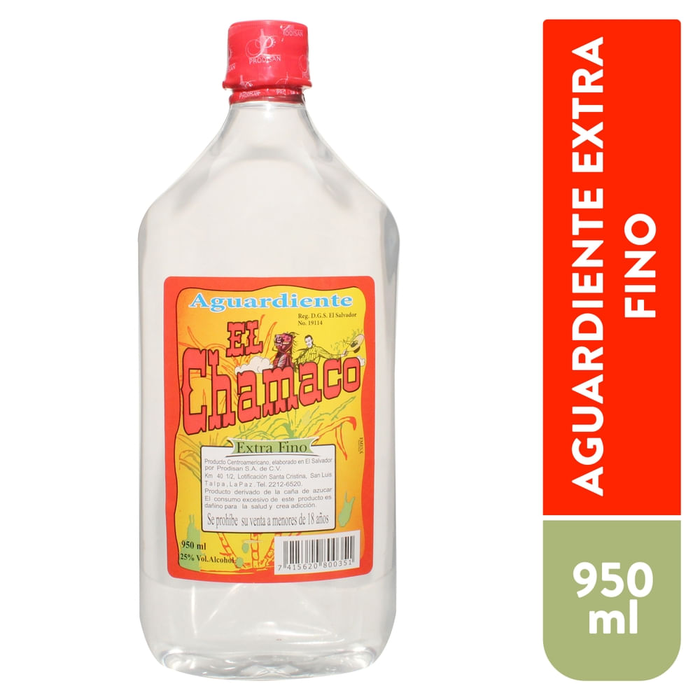 Aguardiente El Chamaco Pet 950 ml