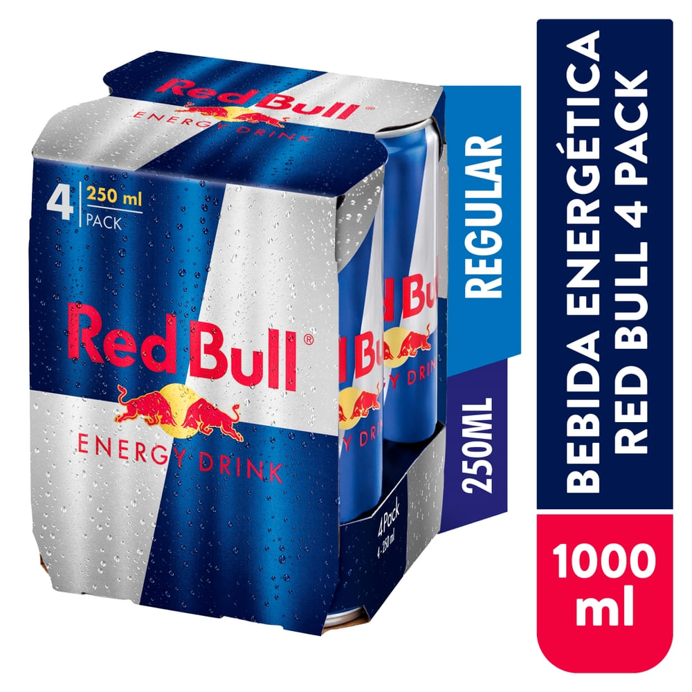Bebida Energética Red Bull Original Lata 4 Pack - 250 ml