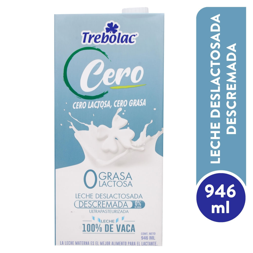 Leche Uht Trebolac Cero Desldescr 946ml