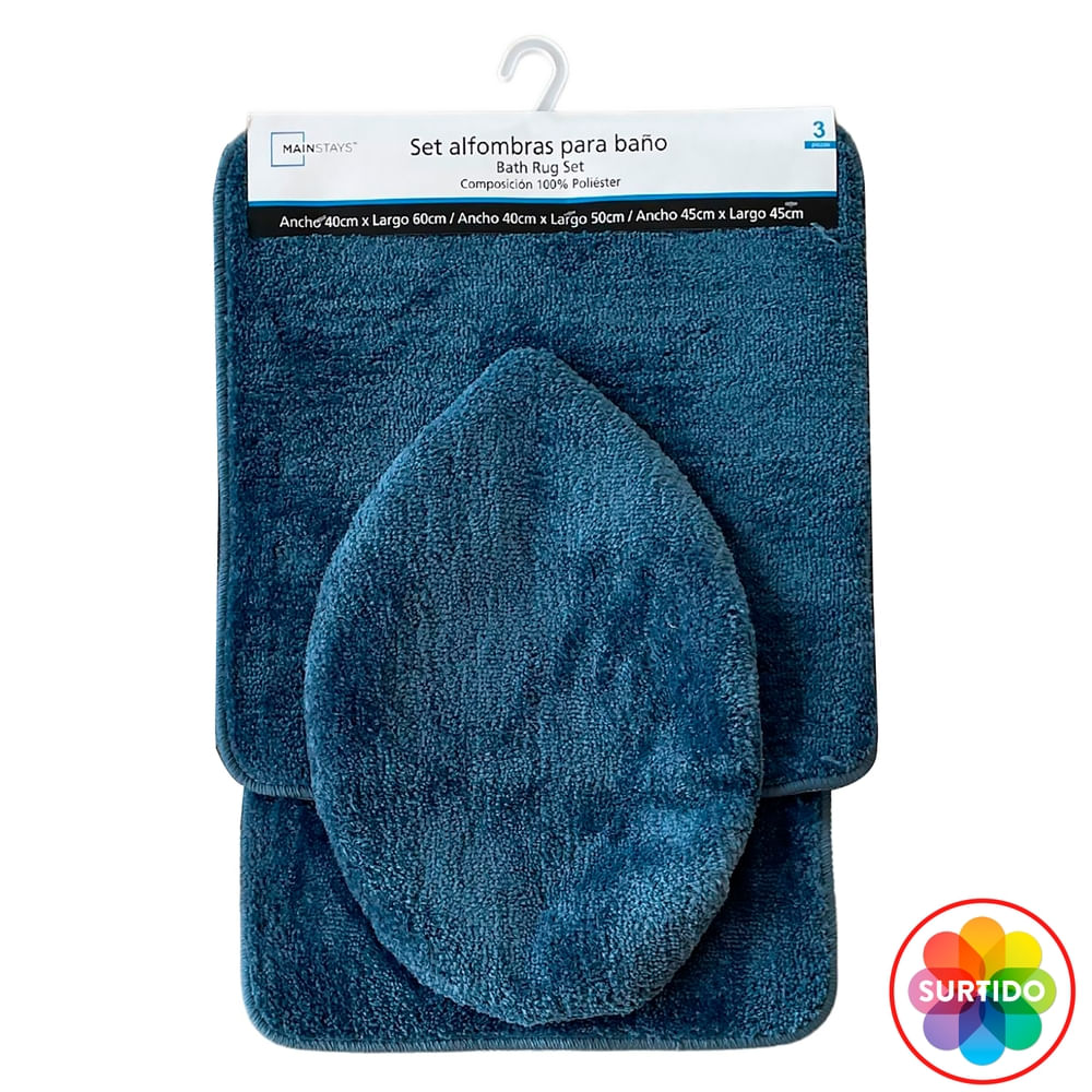 Alfombras Mainstays set de microfibra -3 uds