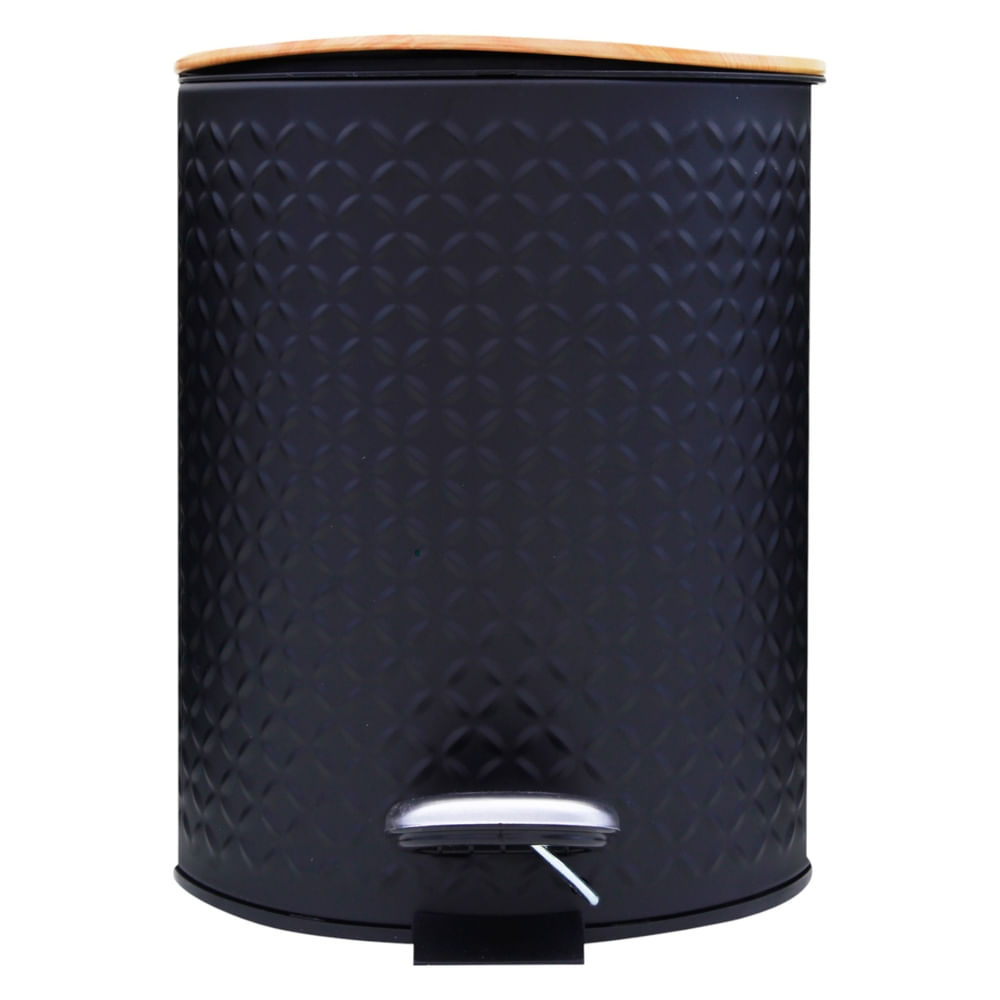 Basurero Mainstays Con Pedal de Acero Color Negro - 5 L