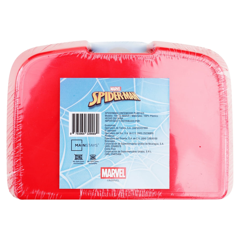 Spiderman Contenedor Plastico