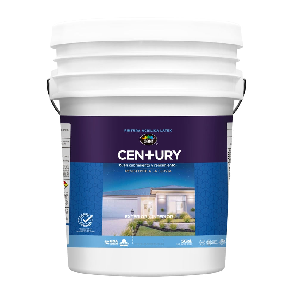 Pintura Látex Century Acrílica Color Marfil - 18.925 L