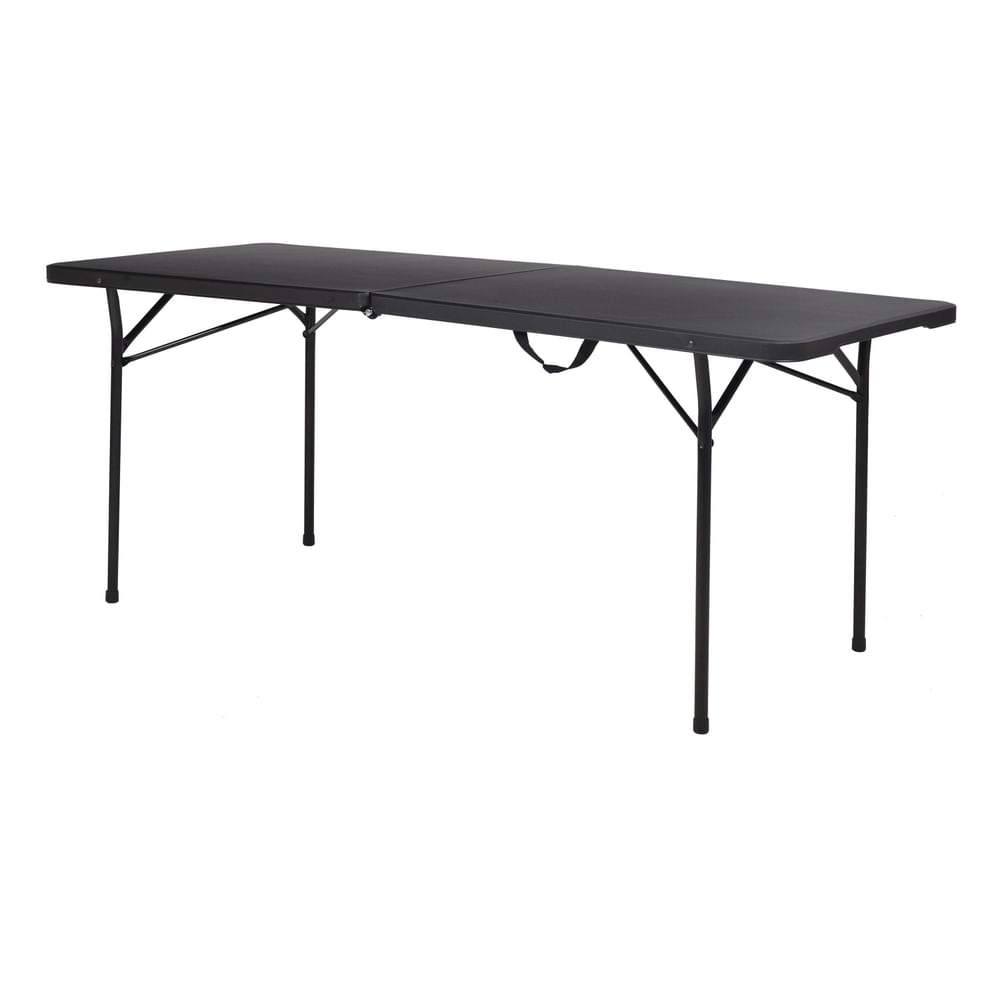 Mesa Plasticada Plegable Color Madera - 183 cm