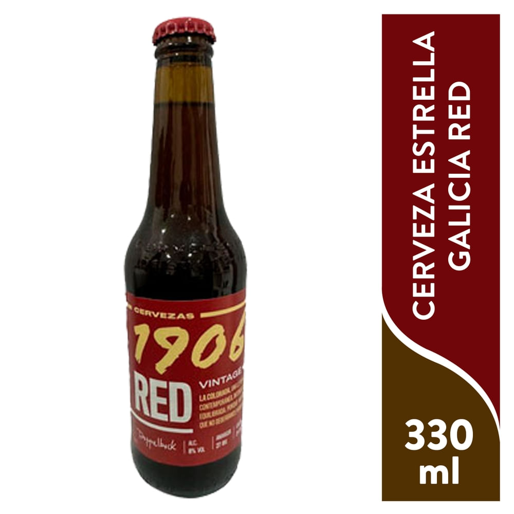Cerveza Estrella Galicia Red 1906 330 Ml