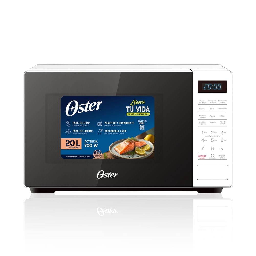 Horno Microondas Oster OGGME2701 Blanco Capacidad 20 Litros - 0.7 Pies Cúbicos